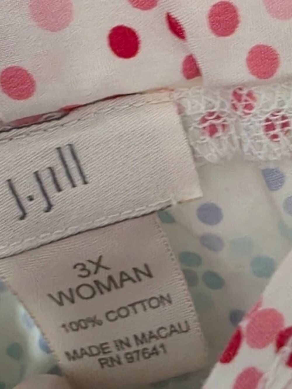 J. Jill Womens Sleepwear Multicolor Polka Dots Patch Pocket Pajama Pants - Picture 4 of 4